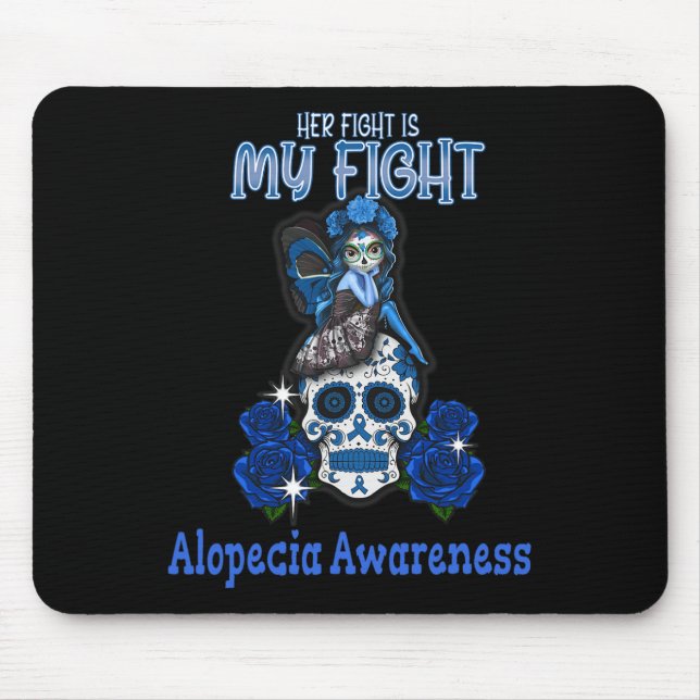 Tapis De Souris Alopecia Conscience de sa lutte est mon combat (Devant)