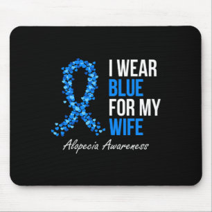 Tapis De Souris Alopecia Sensibilisation Je Porte Du Bleu Pour Ma