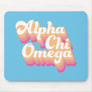 Tapis De Souris Alpha Chi Omega Écriture Groovy