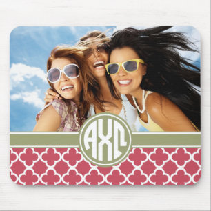 Tapis De Souris Alpha Chi Omega Monogramme et Photo