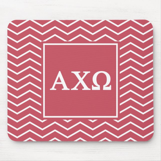 Tapis De Souris Alpha Chi Omega | Motif Chevron (Devant)