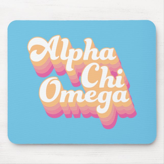 Tapis De Souris Alpha Chi Omega | Script Super (Devant)