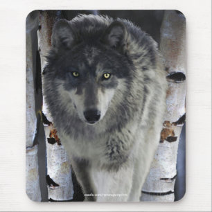 Tapis De Souris ALPHA GRAY WOLF Soutien à la faune Mousepad