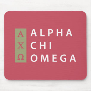 Tapis De Souris Alpha logo empilé par   d'Omega de Chi