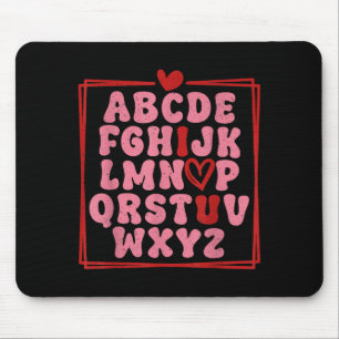 Tapis De Souris Alphabet Abc Je T'Aime T Shirt Saint Valentin Coeu