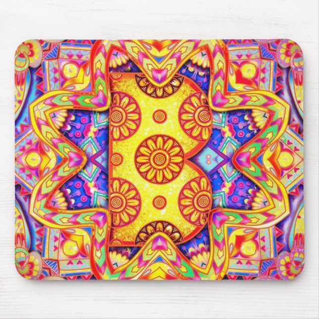 Tapis De Souris Alphabet B mandala (Devant)