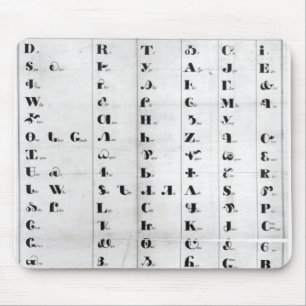 Tapis De Souris Alphabet cherokee, Lithography de Pendelton '