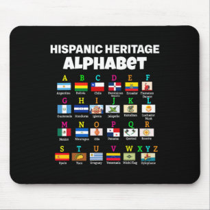 Tapis De Souris Alphabet Drapeau Hispanique Pour Enseignants Éduca