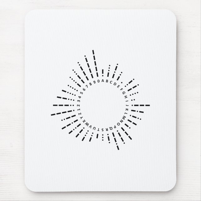 Tapis De Souris Alphabet du Code Morse (Devant)