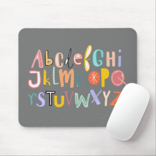 Tapis De Souris Alphabet enfants typographie cool