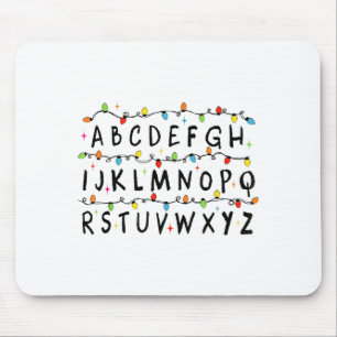 Tapis De Souris Alphabet Stranger Noël 2025 Lumières Garçons Fille
