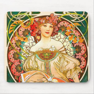 Tapis De Souris Alphonse Mucha Art Nouveau Daydream