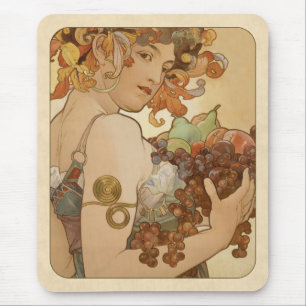 Tapis De Souris Alphonse Mucha Fruit CC0160 Art Nouveau