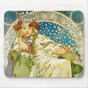 Tapis De Souris Alphonse Mucha Princess Hyacinth Art Nouveau