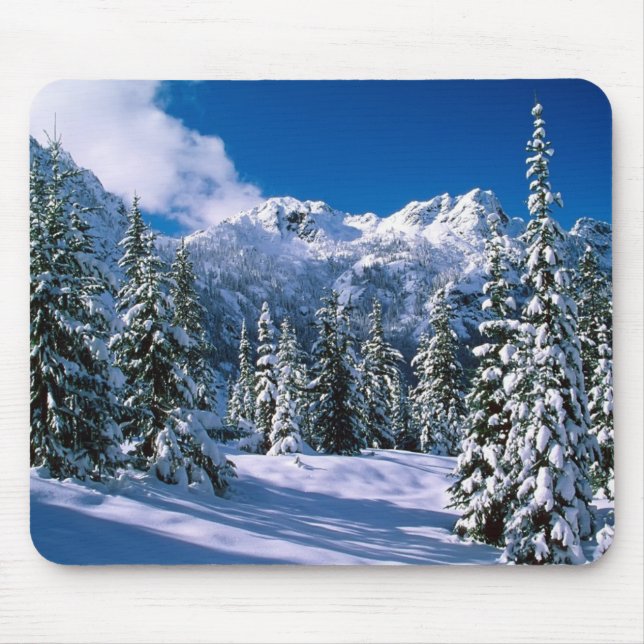 Tapis De Souris Alpine Snow Scene Mouse Pad (Devant)