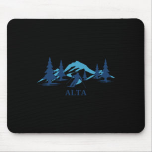 Tapis De Souris Alta Wyoming Station de ski Skieur