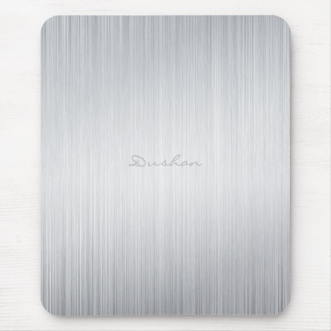 Tapis De Souris Aluminium brossé Look Souris - Nom personnalisé (Devant)