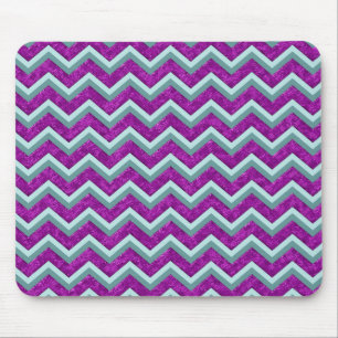 Tapis De Souris Aluminium et motif de zigzag magenta de Teal