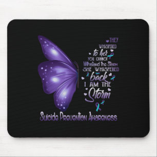 Tapis De Souris Am The Storm Suicide Prévention Butterfl