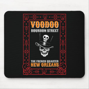 Tapis De Souris Amant du Voodoo Mardi Gras Carnaval de Magie Noire