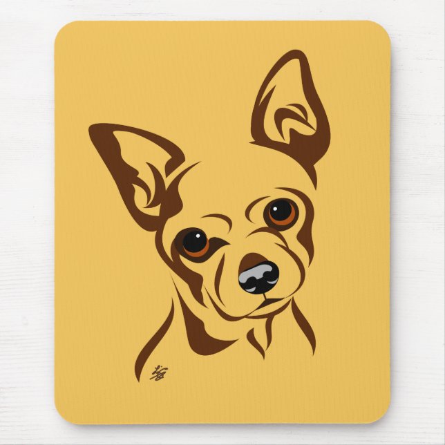 Tapis De Souris Amant Mousepads de chiwawa (Devant)