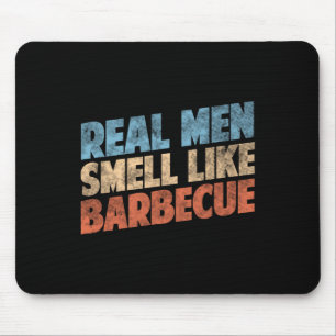 Tapis De Souris Amants de barbecue drôles Les vrais hommes sentent
