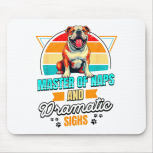 Tapis De Souris Amateur de Bouledogue Drôle de Bouledogue Rétro