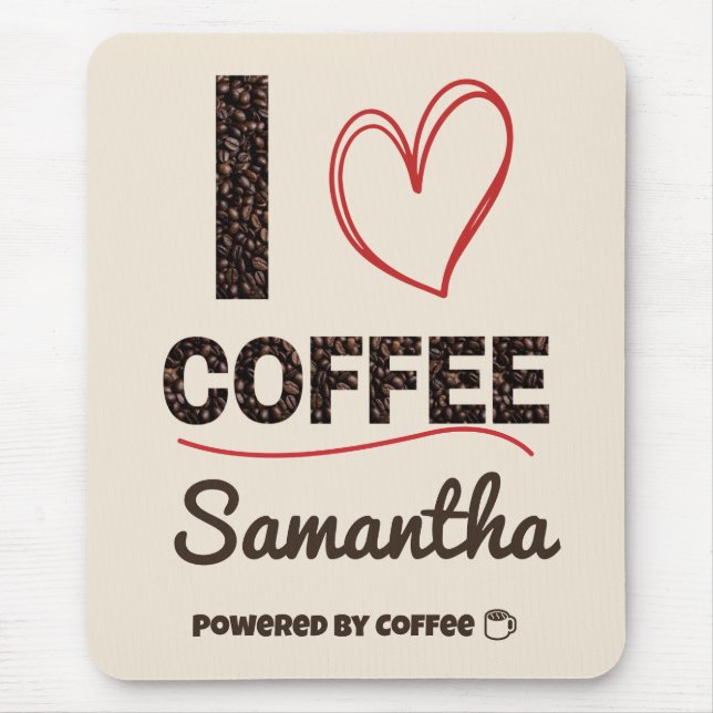 Tapis De Souris Amateur de café personnalisé | Cadeau de barista p (Devant)