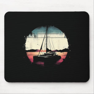 Tapis De Souris Amateur de catamaran - Voile vintage bateau à voil