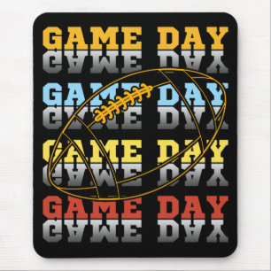 Tapis De Souris Amateur de football de jour de match Typographie
