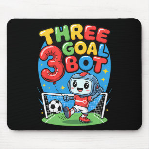 Tapis De Souris Amateur de football robot à trois buts 3e annivers