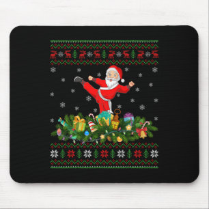 Tapis De Souris Amateur de kickboxing d'art martial Noël laid Kick