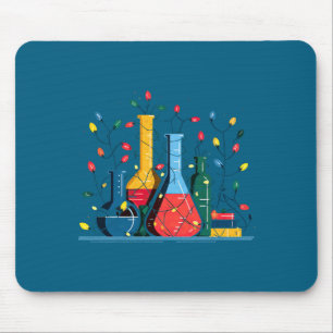 Tapis De Souris Amateur de lumières de Noël de chimie Chimiste Sci