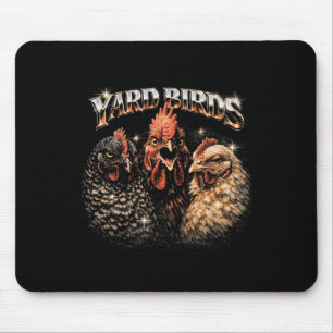 Tapis De Souris Amateur de poulet de la cour 80s Heavy-metal Rock 