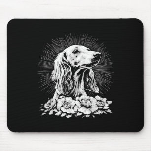 Tapis De Souris Amateur de style tatouage Saluki Retro Chien
