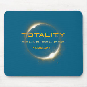 Tapis De Souris Amateurs d'astronomie Éclipse solaire totale 2024