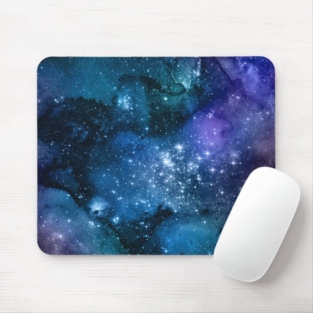 Tapis De Souris Amateurs de galaxie Starry Space Blue Sky White Sp (Avec souris)