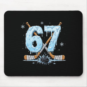 Tapis De Souris Amateurs de hockey drôles Drip 6-7 Numéro Six Sept
