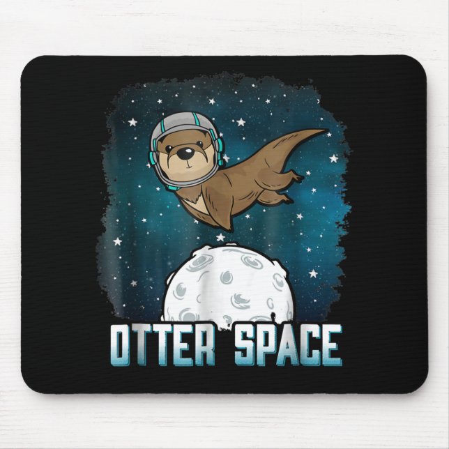 Tapis De Souris Amateurs de Otter |Otter Space Funny Externe Anima (Devant)