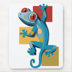 Tapis De Souris Amateurs de reptiles Gecko Bleu