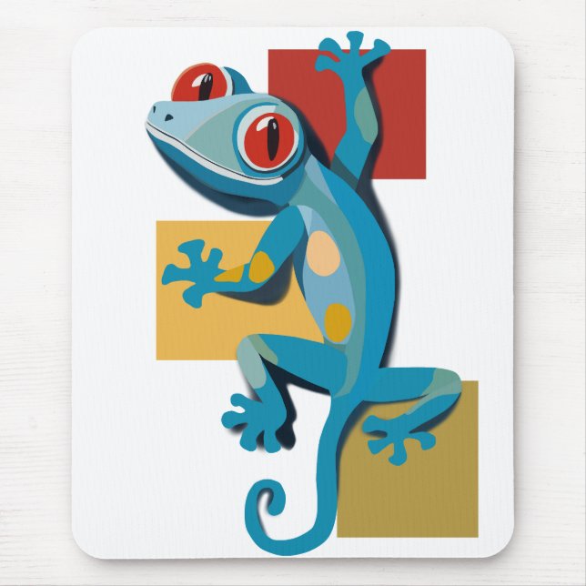 Tapis De Souris Amateurs de reptiles Gecko Bleu (Devant)