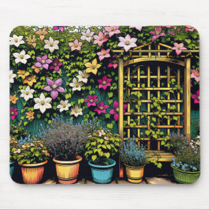 Tapis De Souris Amateurs plantes et jardiniers Clematis Trellis