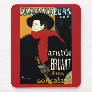 Tapis De Souris Ambassadeurs Art Nouveau vintage, Toulouse Lautrec