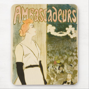 Tapis De Souris Ambassadeurs Yvette Guilbert par Theophile Steinle