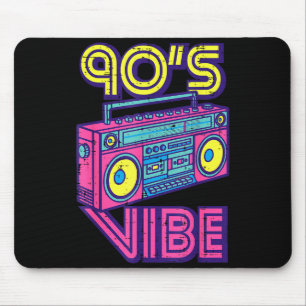 Tapis De Souris Ambiance 90 Boom Box Radio Amateur de Musique Rétr