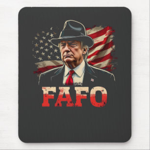 Tapis De Souris Américain Donald Trump FAFO USA Drapeau patriotiqu