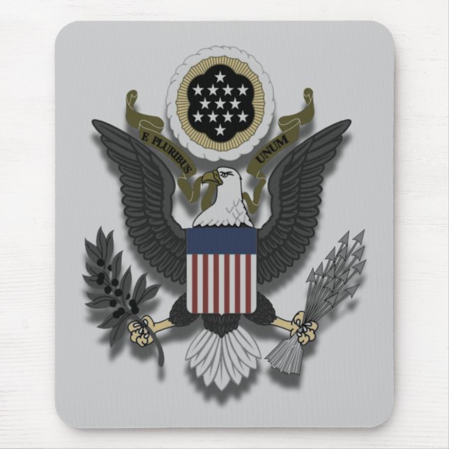 Tapis De Souris Américain Eagle E Pluribus Unum (Devant)