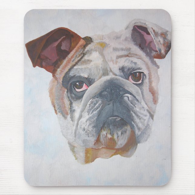 Tapis De Souris American Bulldog Artistic Pet Portrait (Devant)