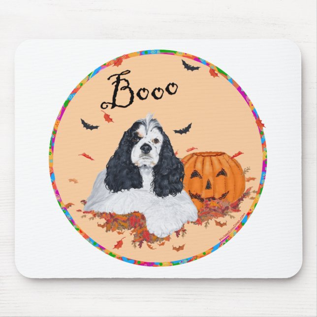Tapis De Souris American Cocker Spaniel Halloween (Devant)