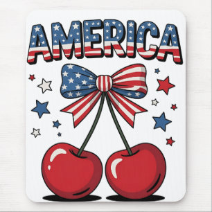 Tapis De Souris American Coquette Bow Cherche esthétique USA Drape